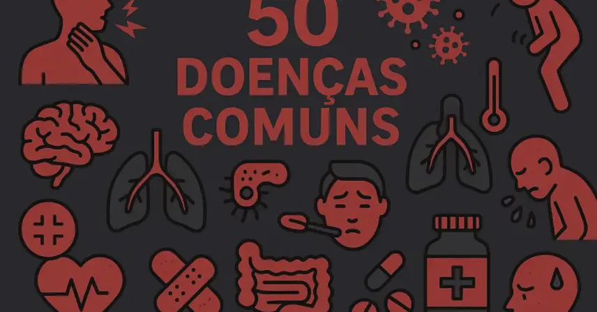 50 Doenças Comuns: Dados, Prevalência e Informações Essenciais 50 Doenças Comuns: Dados, Prevalência e Informações Essenciais